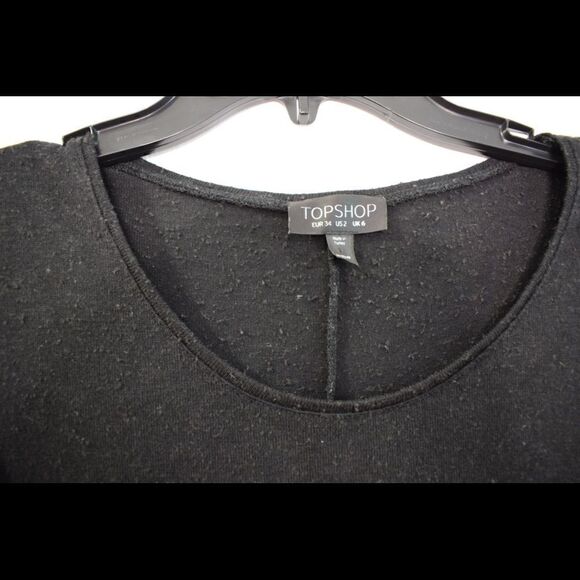 TOPSHOP BLACK TUNIC/sweater   - Picture 4 of 5